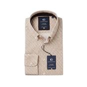Giordano  Long Sleeve Shirt -Twill graphic Beige/Rust image