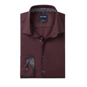 Olymp Body Fit Shirt - Wine/Navy Collar image