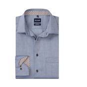 Olymp Modern Fit Shirt - Grey/Brown Trim image