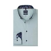 Olymp Modern Fit Shirt - Olive/Navy Trim image