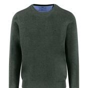 Fynch-Hatton Crew Neck Sweater-Dark Ivy