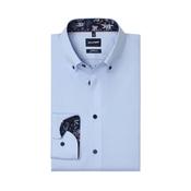 Olymp Luxor Modern Fit shirt Blue -Navy Floral Trim image