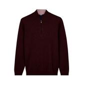 Bailey`s  1/4 Zip Sweater - Dark Red image