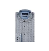 R.B. Boston Long Sleeve Shirt -Green/Blue Print image