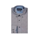 R.B. Boston Long Sleeve Shirt -Red /Navy Print image