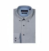 R.B. Boston Long Sleeve Shirt -Green/Blue Print image
