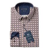 Giordano  Long Sleeve Shirt -Wine Print image