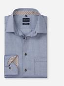 Olymp Modern Fit Shirt - Grey/Brown Trim image