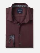 Olymp Body Fit Shirt - Wine/Navy Collar