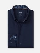 Olymp Modern Fit Shirt - Navy / Floral Trim