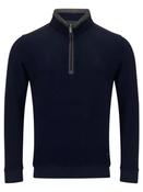DG`S Drifter 1/4 zip Sweater -Navy