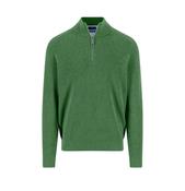 Fynch Hatton 1/4 Zip Sweater - Green image