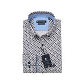 Giordano  Long Sleeve Shirt - Wine / Navy Print image