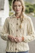 ‘Leenan’ Aran hand knitted Cardigan