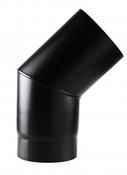 Vitreous Matt Black 125mm x 45 Degree Bend image