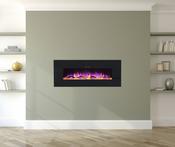 Ezee Glow Zara Black Wall Mounted Electric Fire 50'' image