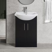 Luca 550mm Black Vanity Unit