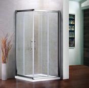 Corner Entry Two Door Shower Enclosure 1000mm x 800mm Chrome - Best Price Tiles
