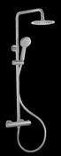 Cascade Round Chrome Thermostatic Shower 1500mm PVC Hose - Best Price Tiles image
