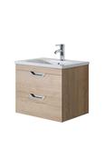 Luna 600 Oak Unit &amp; Basin (Wall Hung) - Best Price Tiles image