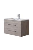 Siena 800 Grey Oak Unit &amp; Basin (Wall Hung) - Best Price Tiles image