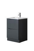 Hudson 600 Grey Unit &amp; Basin (Floor Standing) - Best Price Tiles image