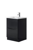 Hudson 600 Black Unit &amp; Basin (Floor Standing) - Best Price Tiles image