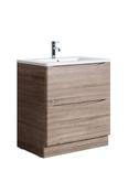 Hudson 800 Oak Unit &amp; Basin (Floor Standing) - Best Price Tiles image
