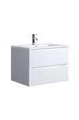 Hudson 600 White Unit &amp; Basin (Wall Hung) - Best Price Tiles image