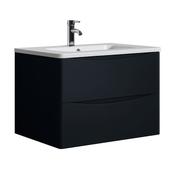 Hudson 600 Black Unit &amp; Basin (Wall Hung) - Best Price Tiles image