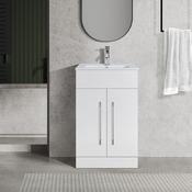 Oreo 500mm 2‑Door White Vanity Unit &amp; Basin - Best Price Tiles