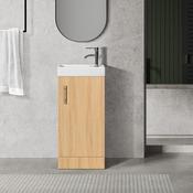Oreo 400mm Oak Cloakroom Unit - Best Price Tiles