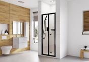 Bi-fold Shower Door 800mm Black - Best Price Tiles