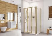 Bi-fold Shower Door 900mm Brushed Brass - Best Price Tiles