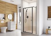 Pivot Shower Door 760mm Black - Best Price Tiles