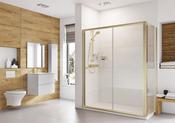 Sliding Shower Door 1100mm Brushed Brass - Best Price Tiles