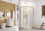 One Door Quadrant Shower Enclosure 900mm x 900mm Brushed Brass - Best Price Tiles