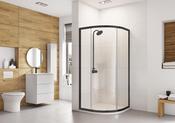 One Door Quadrant Shower Enclosure 900mm x 900mm Black - Best Price Tiles