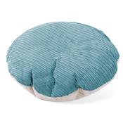 Flexforma Kids Round Floor Cushion Bean Bag 1-3 yr - Boucle &amp; Cord Aegean Blue image