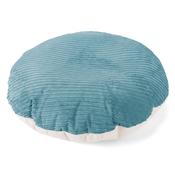 Flexforma Junior Children's Round Floor Cushion Bean Bag 2-14 yr - Boucle &amp; Cord Aegean Blue image