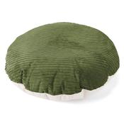 Flexforma Junior Children's Round Floor Cushion Bean Bag 2-14 yr - Boucle &amp; Cord Forest Green image