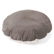 Flexforma Junior Children's Round Floor Cushion Bean Bag 2-14 yr - Boucle &amp; Cord Graphite Grey image