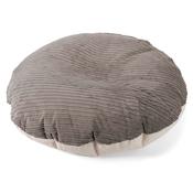 Flexforma Adult Round Floor Cushion Bean Bag - Boucle &amp; Cord Graphite Grey image