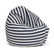Flexforma Outdoor Adult Bean Bag Chair - Stripe Navy Blue