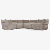 5 Piece Corner Modular Sofa Set - Cord Dovetail Grey