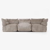 3 Piece Multi Modular Sofa Set - Cord Dovetail Grey