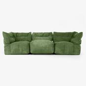 3 Piece Multi Modular Sofa Set - Cord Forest Green image