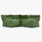 3 Piece Multi Open Modular Sofa Set - Cord Forest Green image