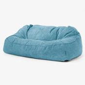 Sloucher Oversized Bean Bag Sofa - Cord Aegean Blue image