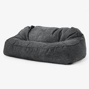 Sloucher Oversized Bean Bag Sofa - Cord Black image